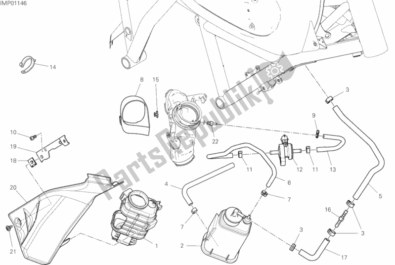 All parts for the Canister Filter of the Ducati Scrambler Icon Thailand 803 2020